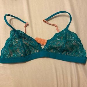 Teal/Pink Lace Bralette